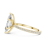 Gold Jewelry L36-16, Marquise center stone, Yellow Gold, view 3