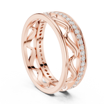Gold Ring R25, Rose Gold, view 1