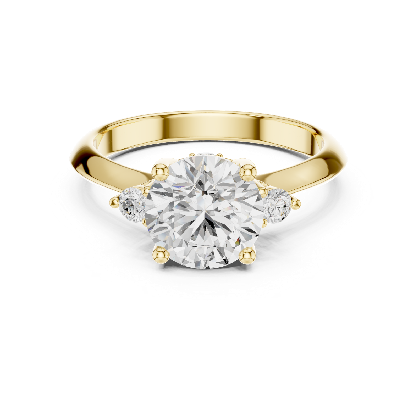 Gold Ring DDLR-278, Yellow Gold, view 4
