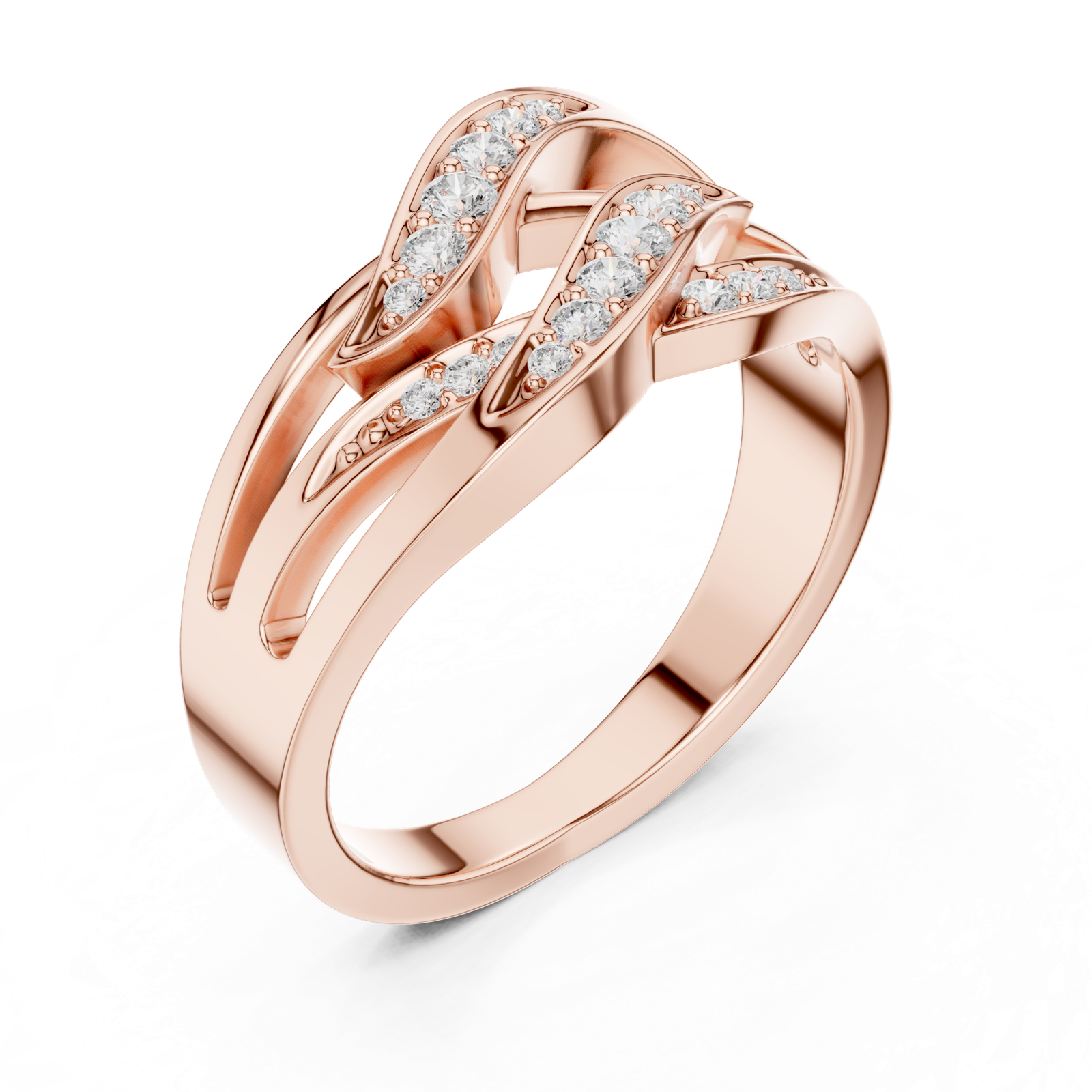 Gold Ring SBWR(49), Rose Gold, view 2