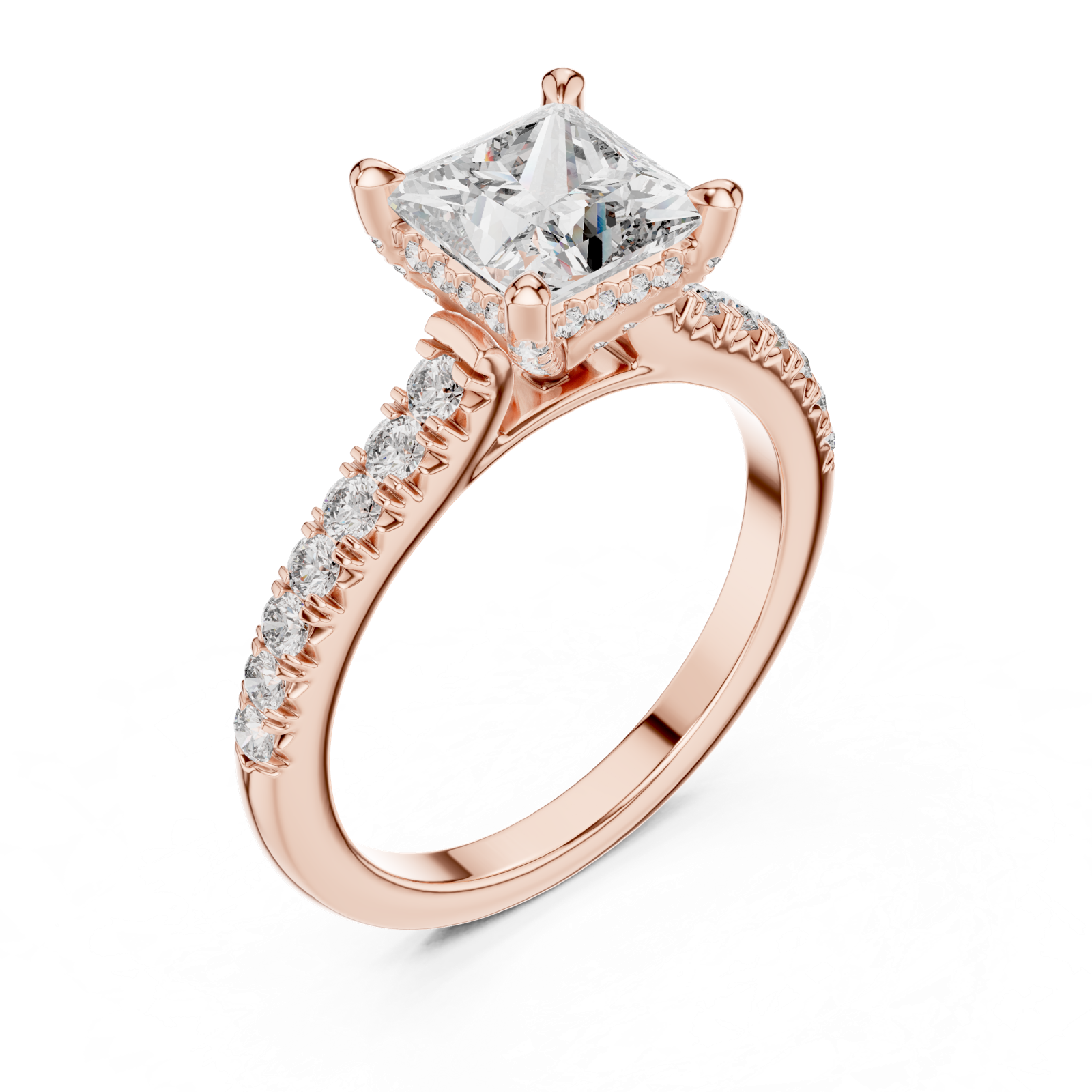 Gold Ring DDLR-174, Rose Gold, view 2