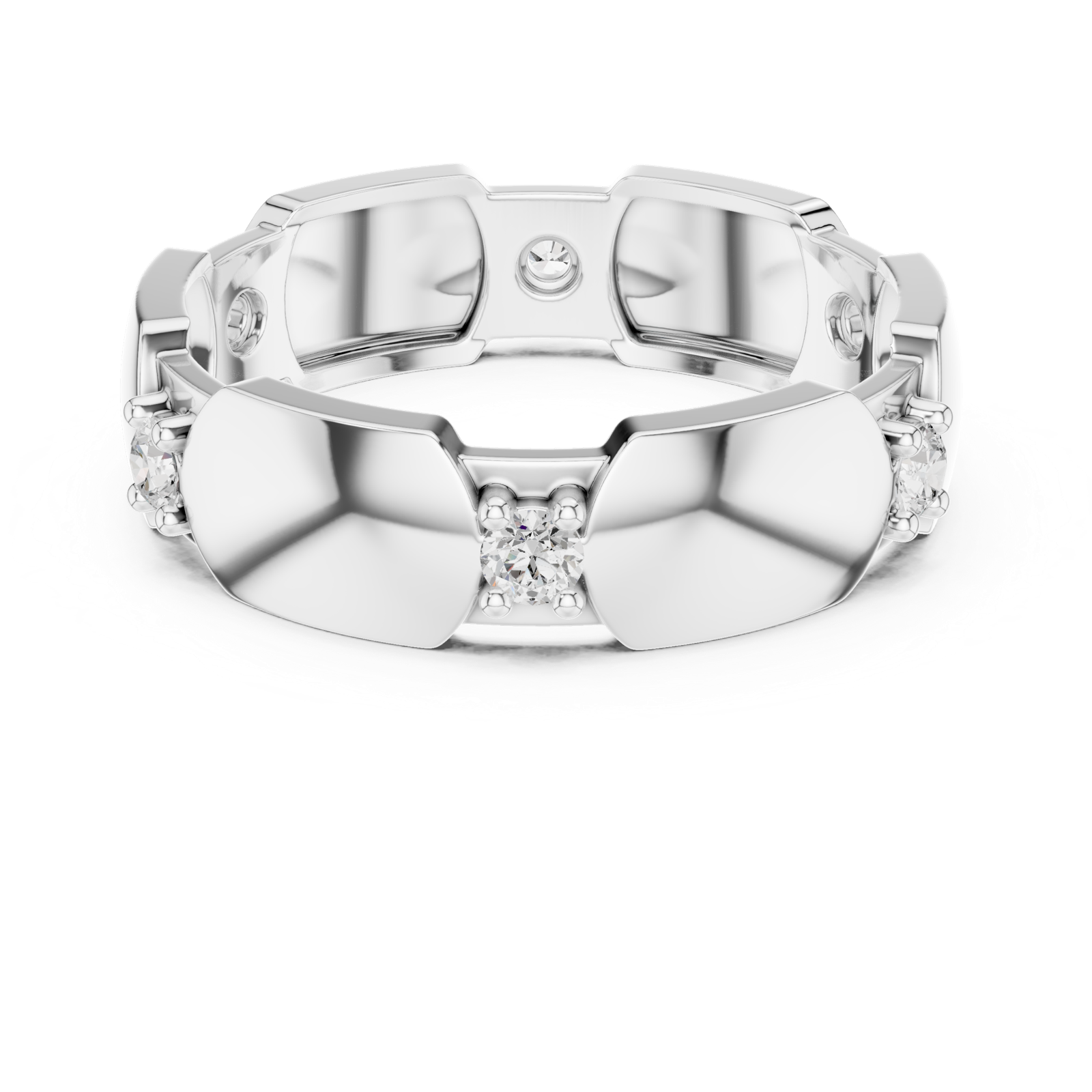 Gold Ring L22-R3, White Gold, view 4