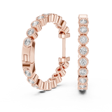 Gold Earrings L02-339, Rose Gold, view 1