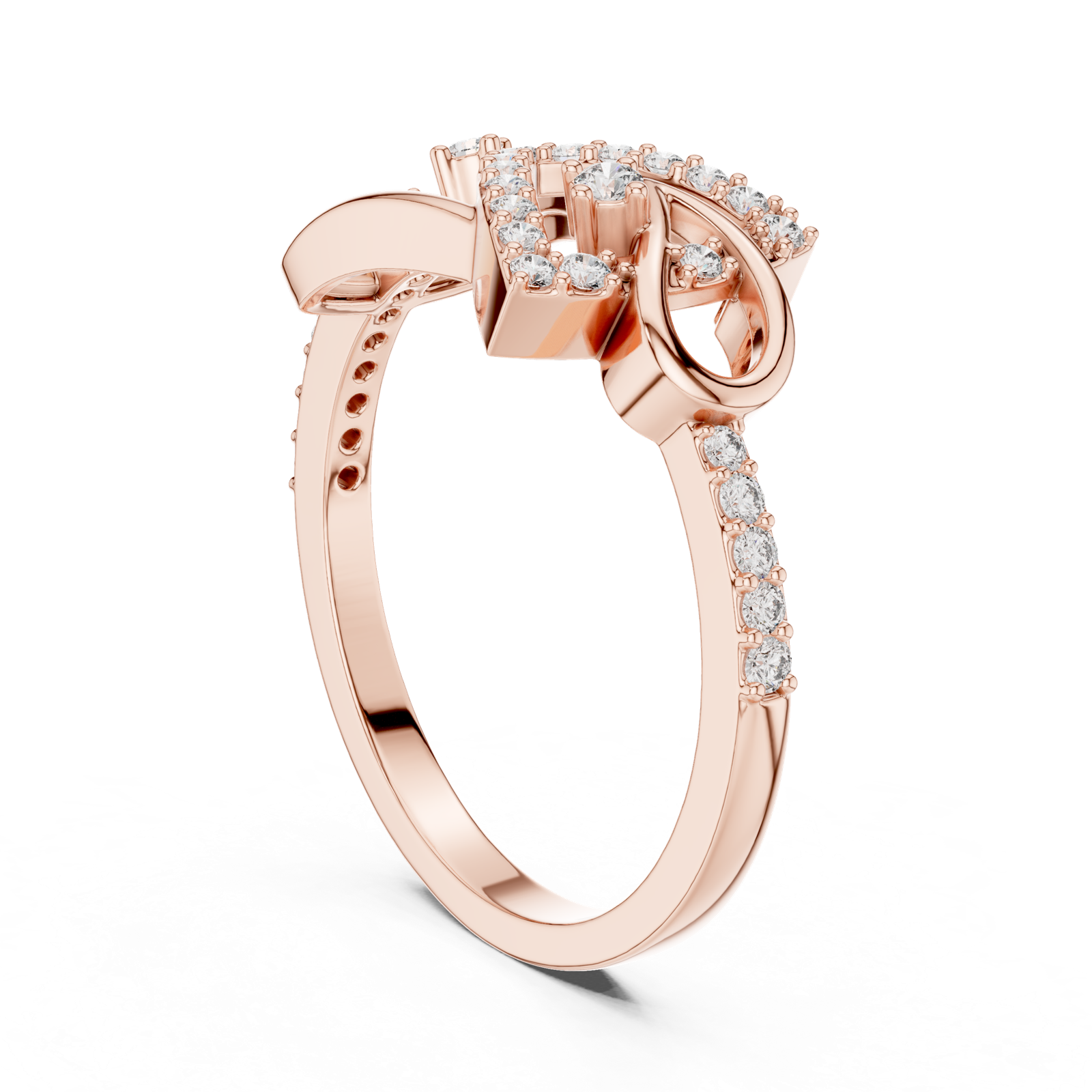Gold Ring LR-01 (56), Rose Gold