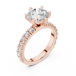Gold Ring DDLR-722, Rose Gold, view 2