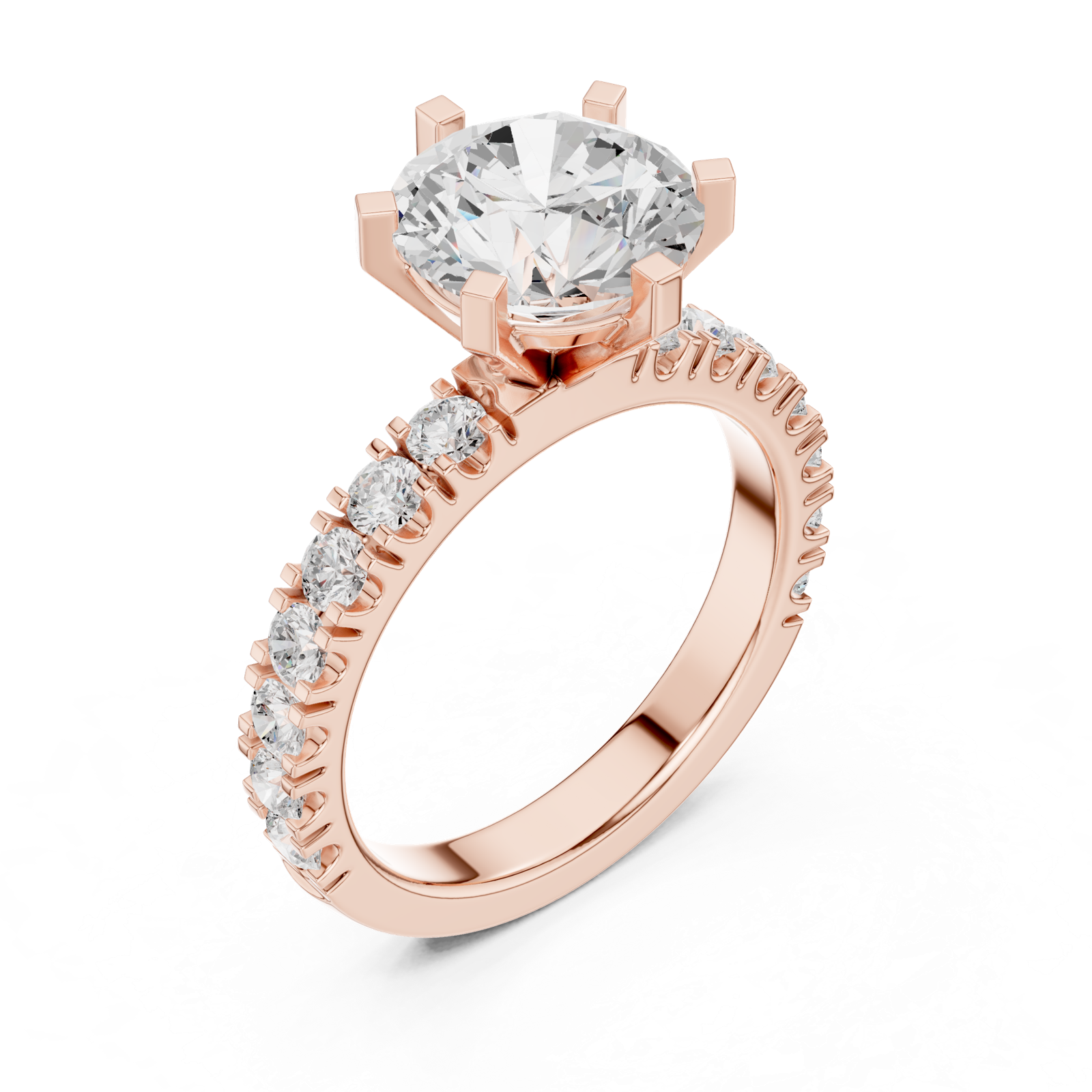Gold Ring DDLR-722, Rose Gold, view 2