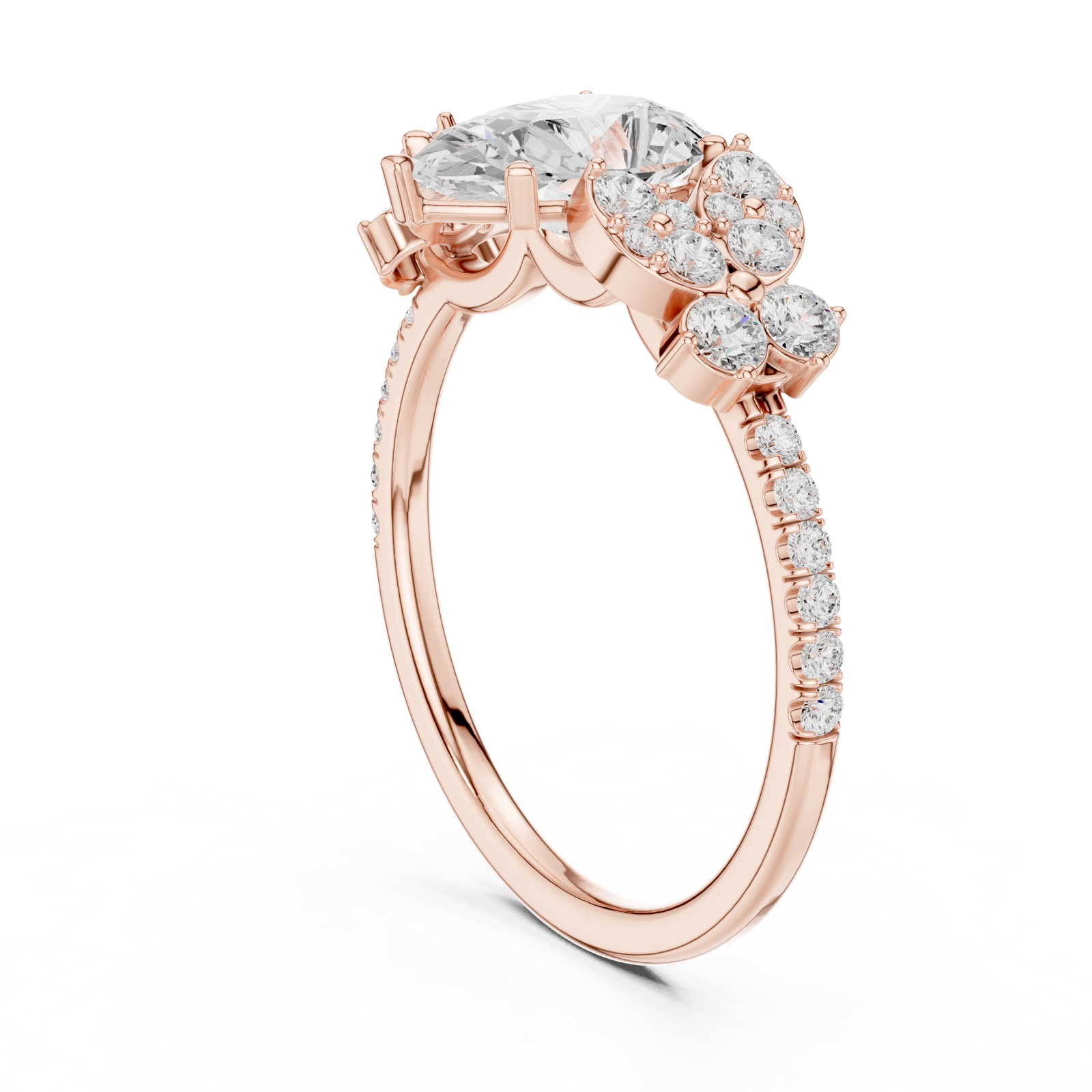 Gold Ring DDLR-1083, Rose Gold, view 1