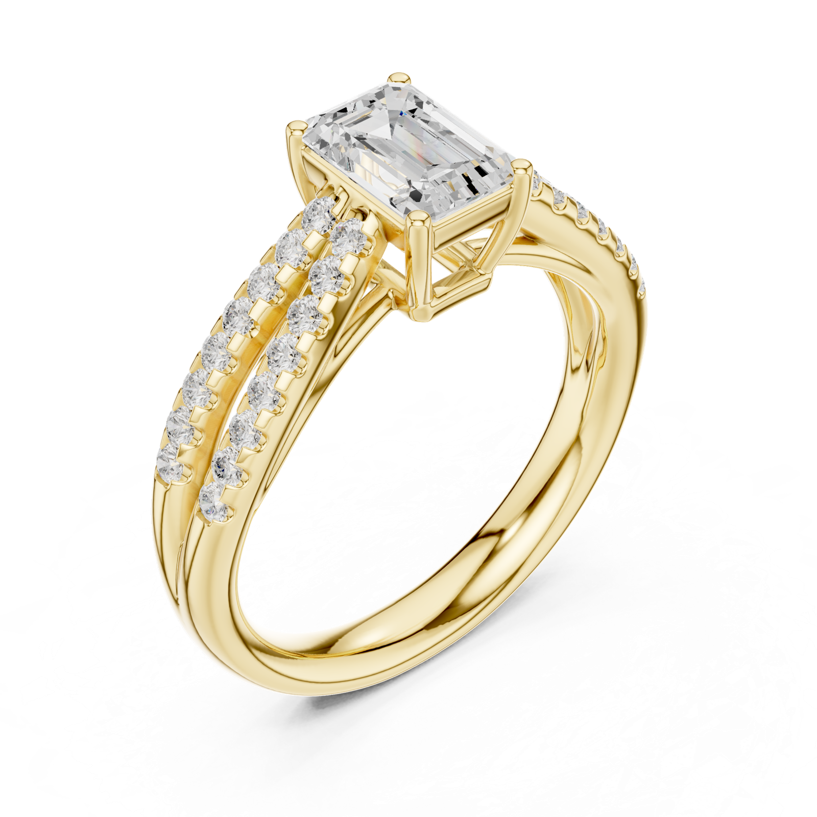 Gold Ring DDLR-711, Yellow Gold, view 2