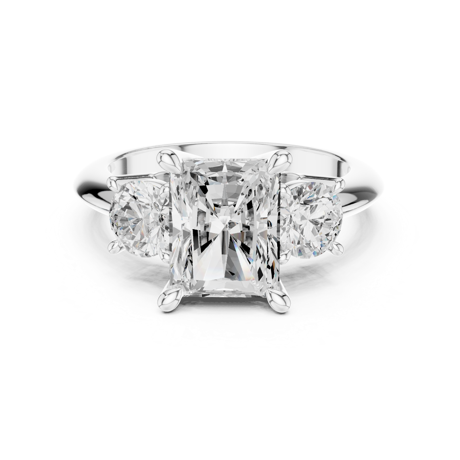 Gold Ring DDLR-905, White Gold, view 4