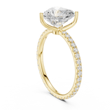 Gold Jewelry L36-16, Heart center stone, Yellow Gold, view 1