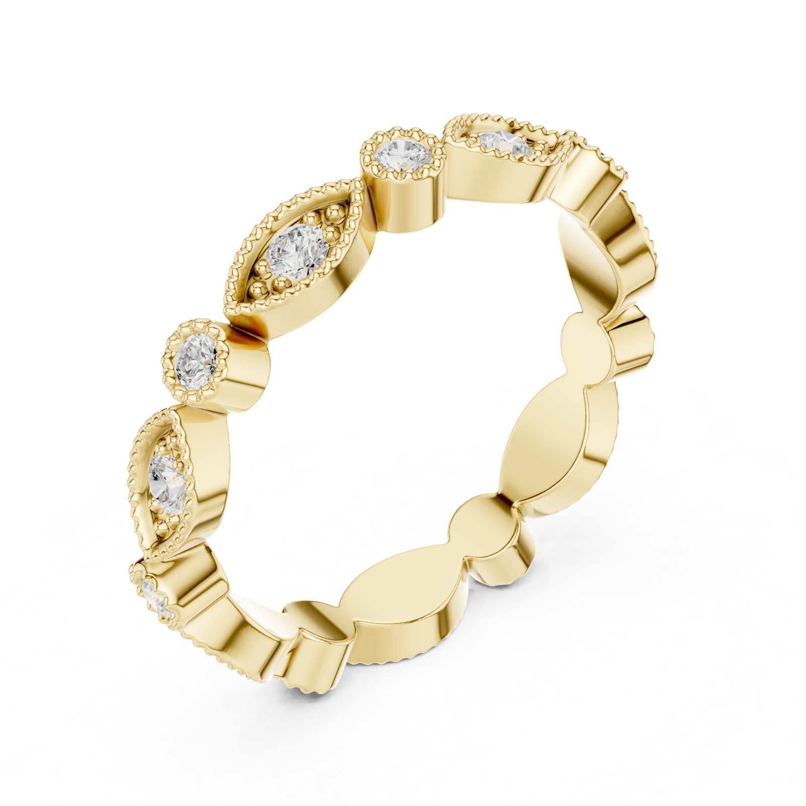 Gold Ring DDLR-372, Yellow Gold, view 2