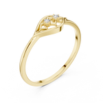 Gold Ring DR-6187, Yellow Gold, view 2