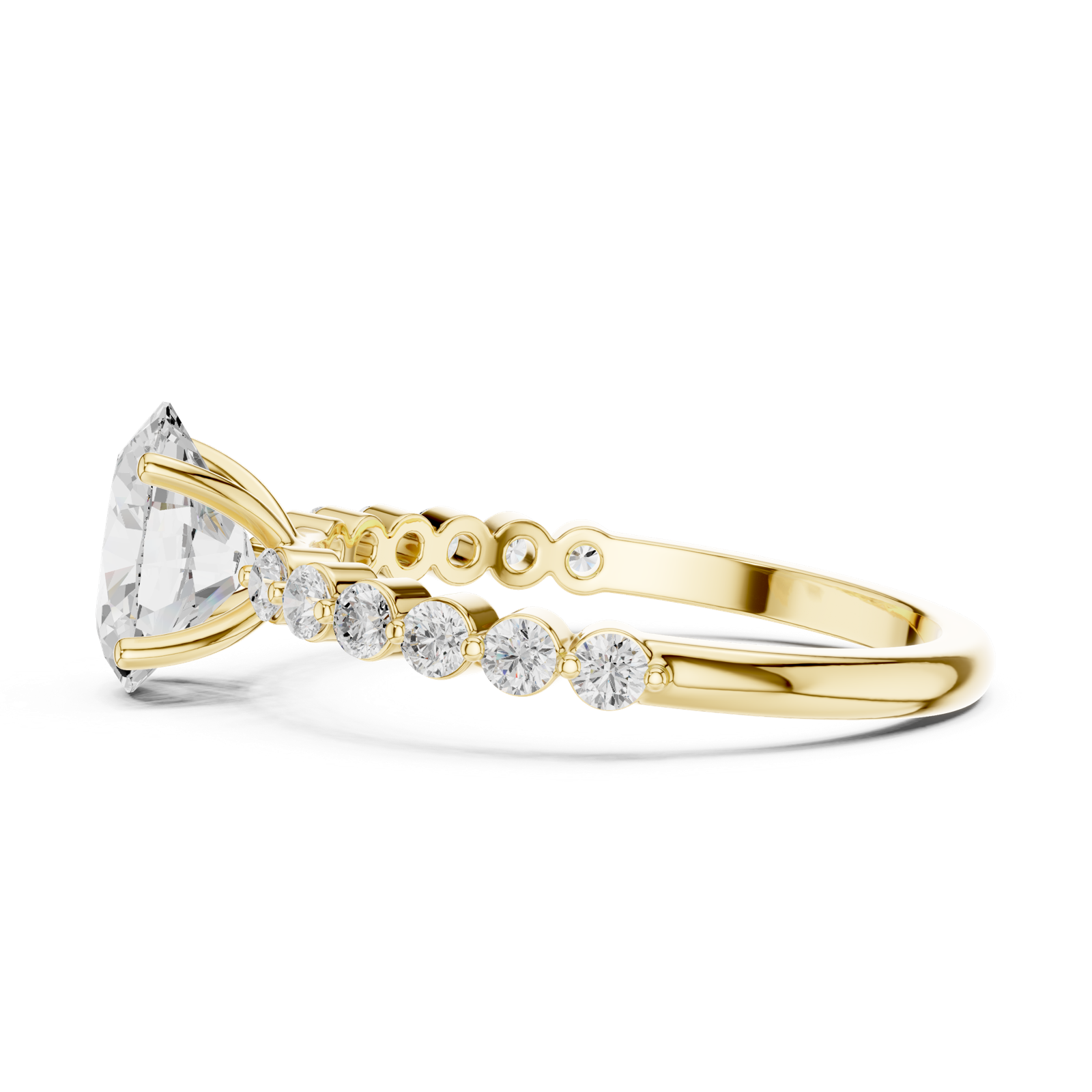 Gold Ring DDLR-1058, Yellow Gold, view 3
