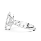 Gold Jewelry L35-66, Marquise center stone, White Gold, view 3