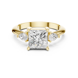 Gold Jewelry L35-66, Princess center stone, Yellow Gold, view 4