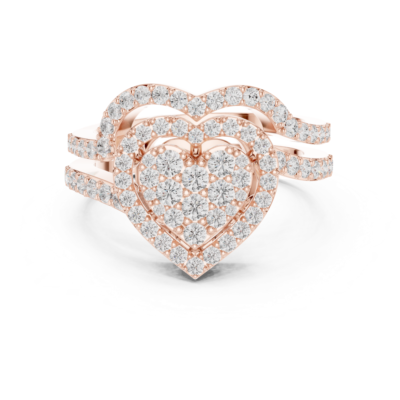 Gold Ring DDLR-581, Rose Gold, view 4
