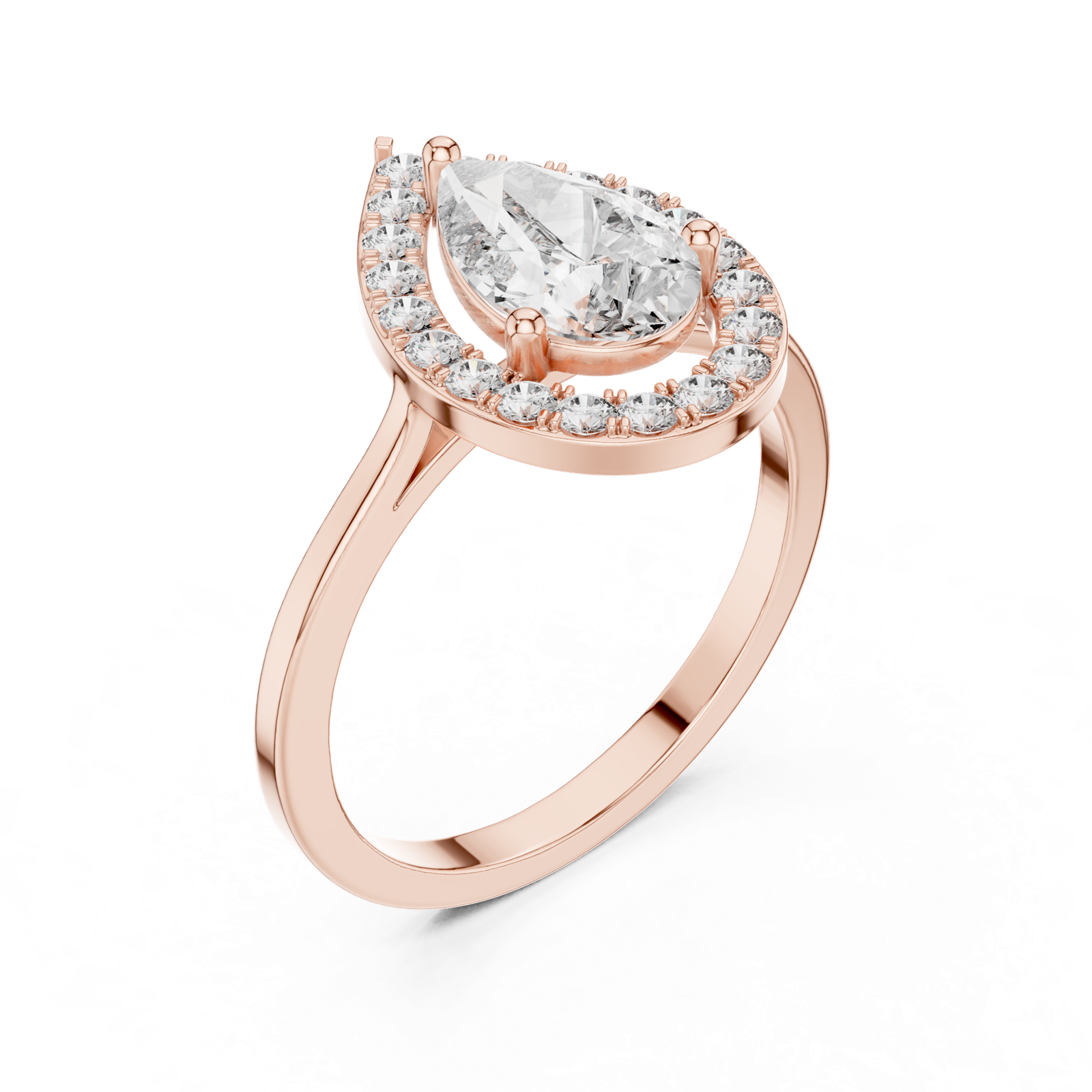 Gold Ring ALR-226, Rose Gold, view 2