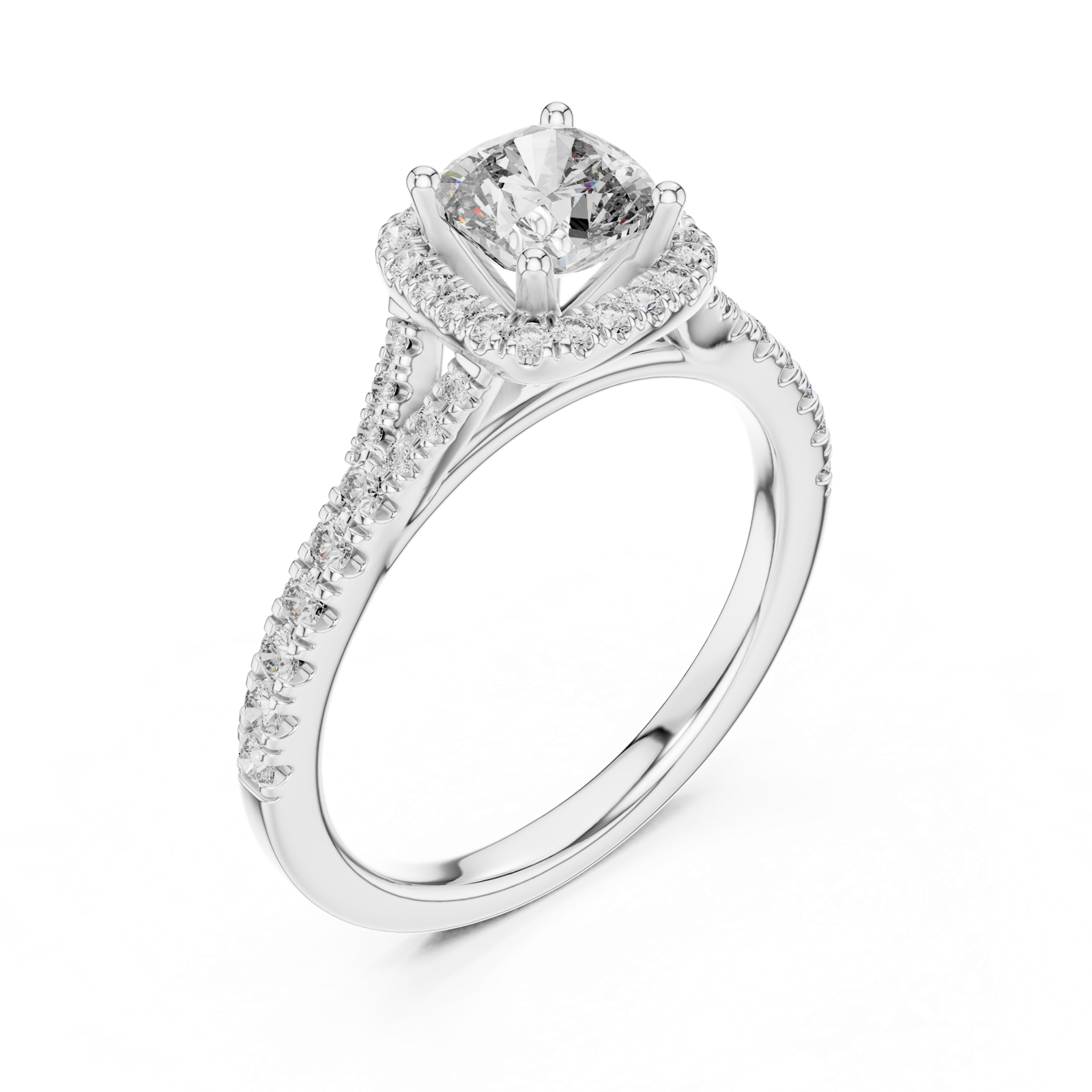Gold Ring DDLR-043, White Gold, view 2