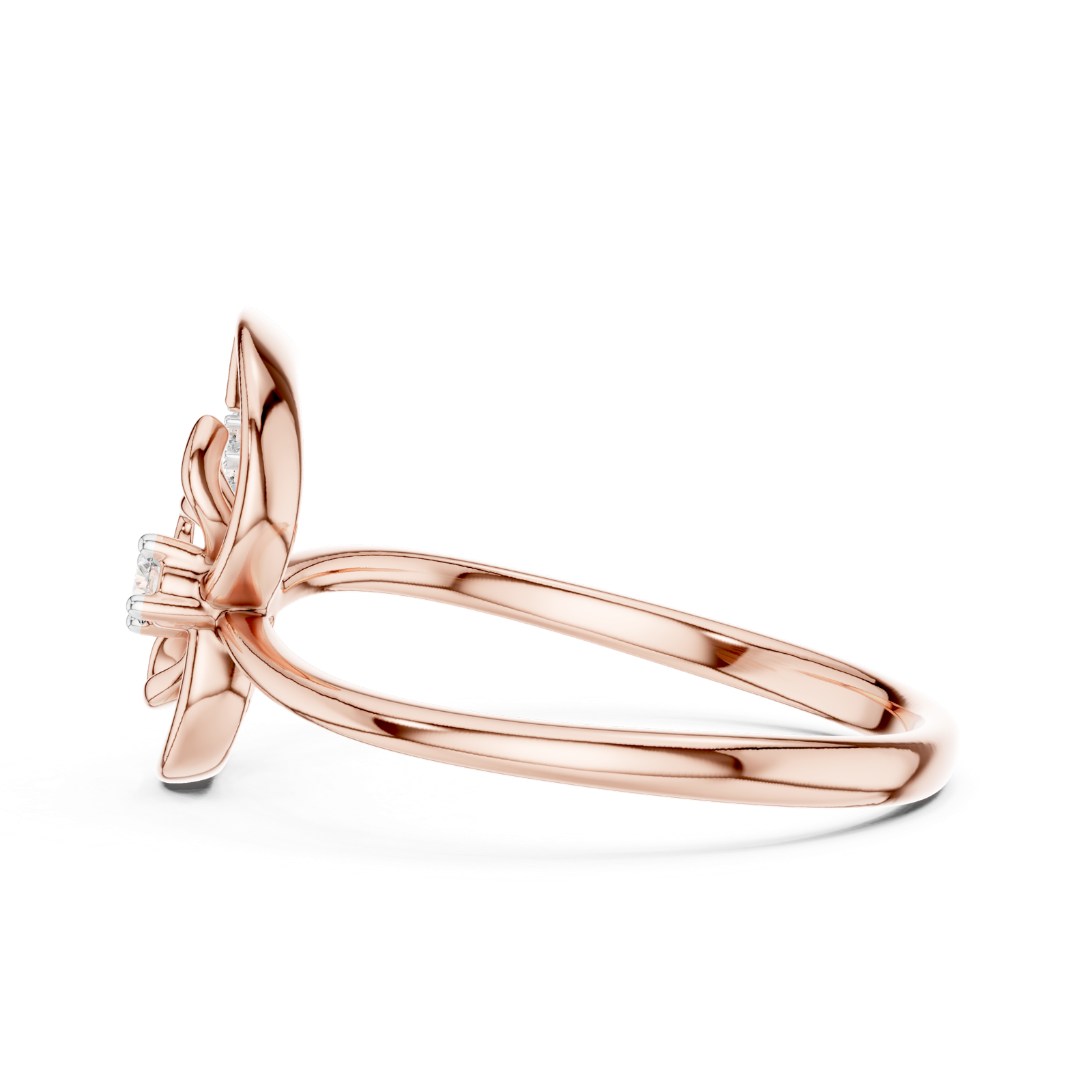 Gold Ring 12-10045@L, Rose Gold, view 3