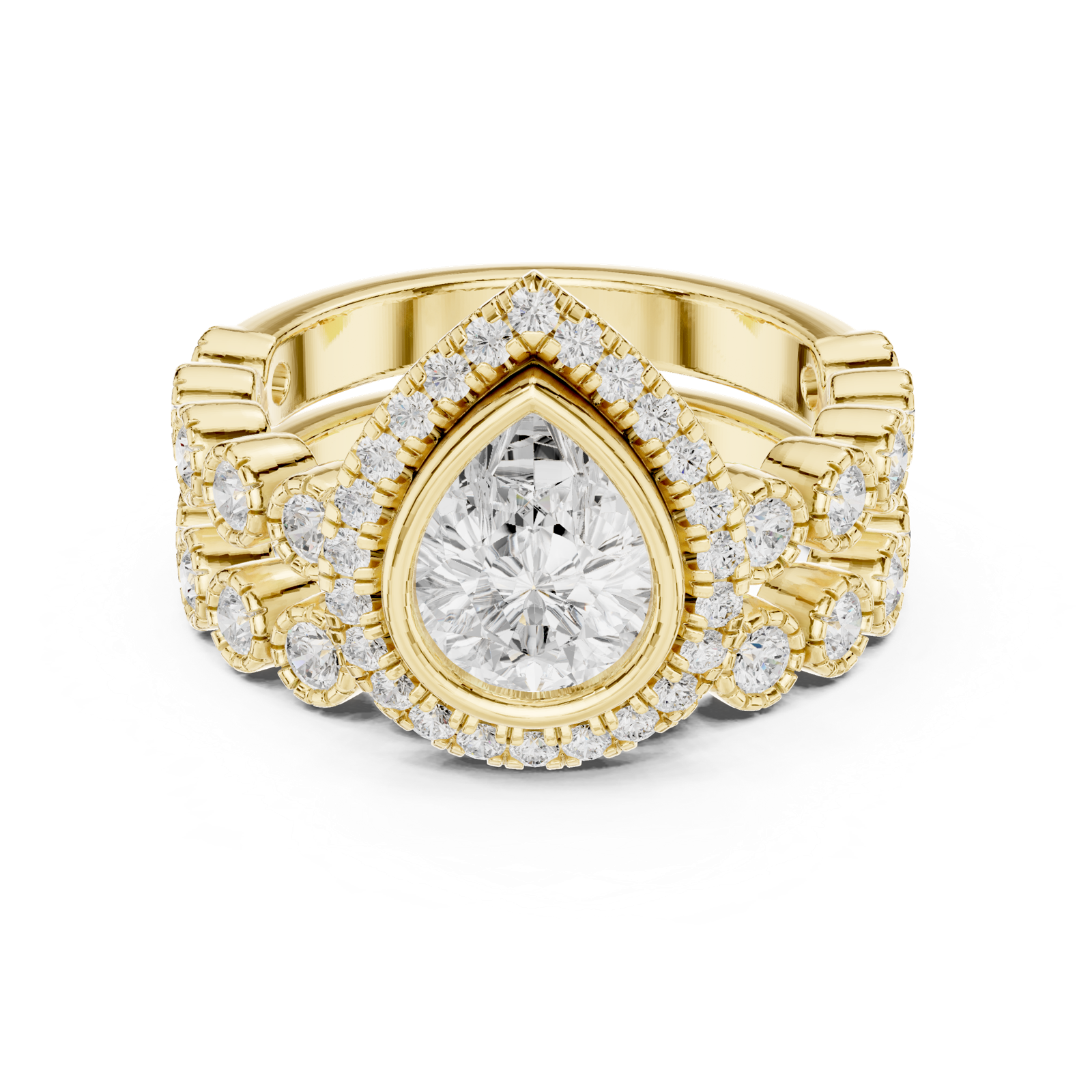 Gold Ring DDLR-296, Yellow Gold, view 4