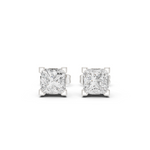 Gold Earrings GER-0353, White Gold