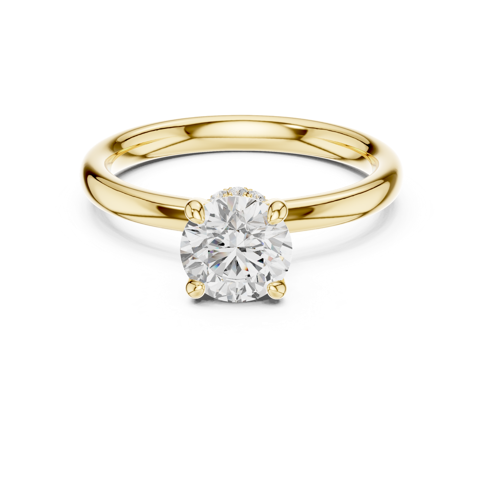 Gold Ring DDLR-644, Yellow Gold, view 4
