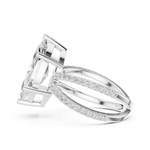 Gold Jewelry L36-25, Marquise center stone, White Gold, view 3