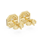 Gold Earrings 3-10001E_109_A_S, Yellow Gold, view 3
