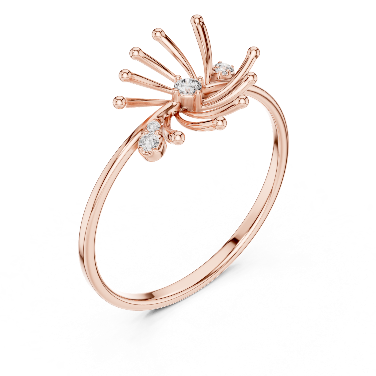 Gold Ring 1 (145), Rose Gold, view 2