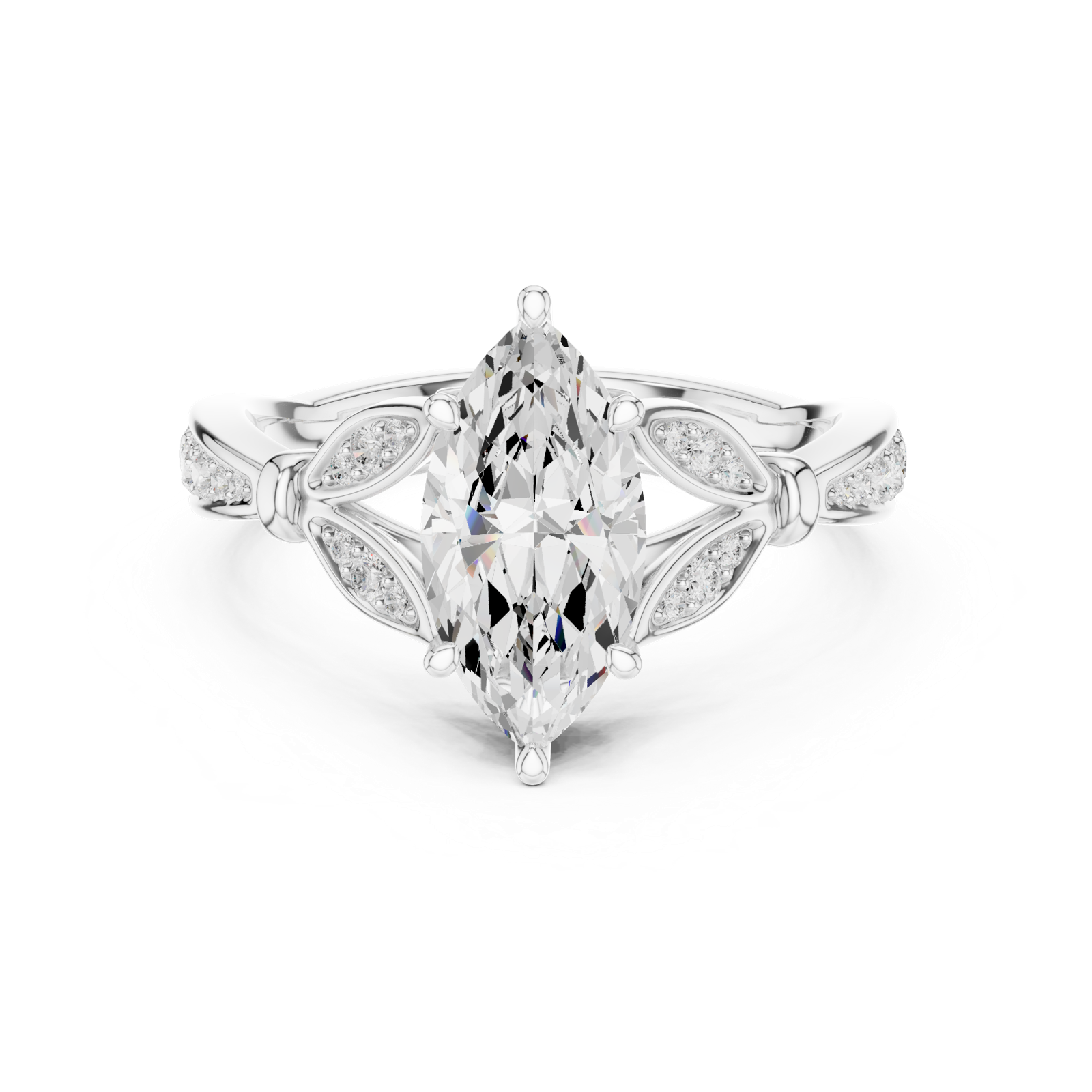 Gold Ring DDLR-935, White Gold, view 4
