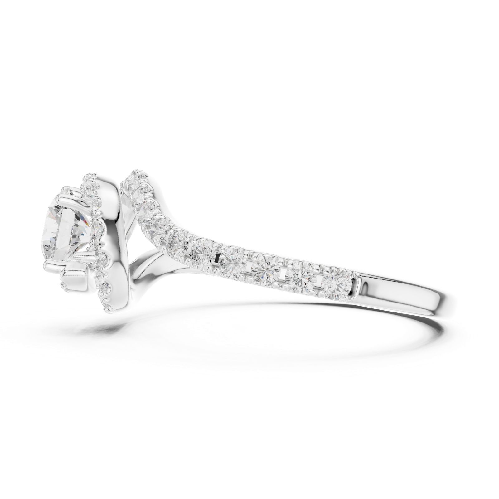 Gold Ring LR-0325, White Gold, view 3
