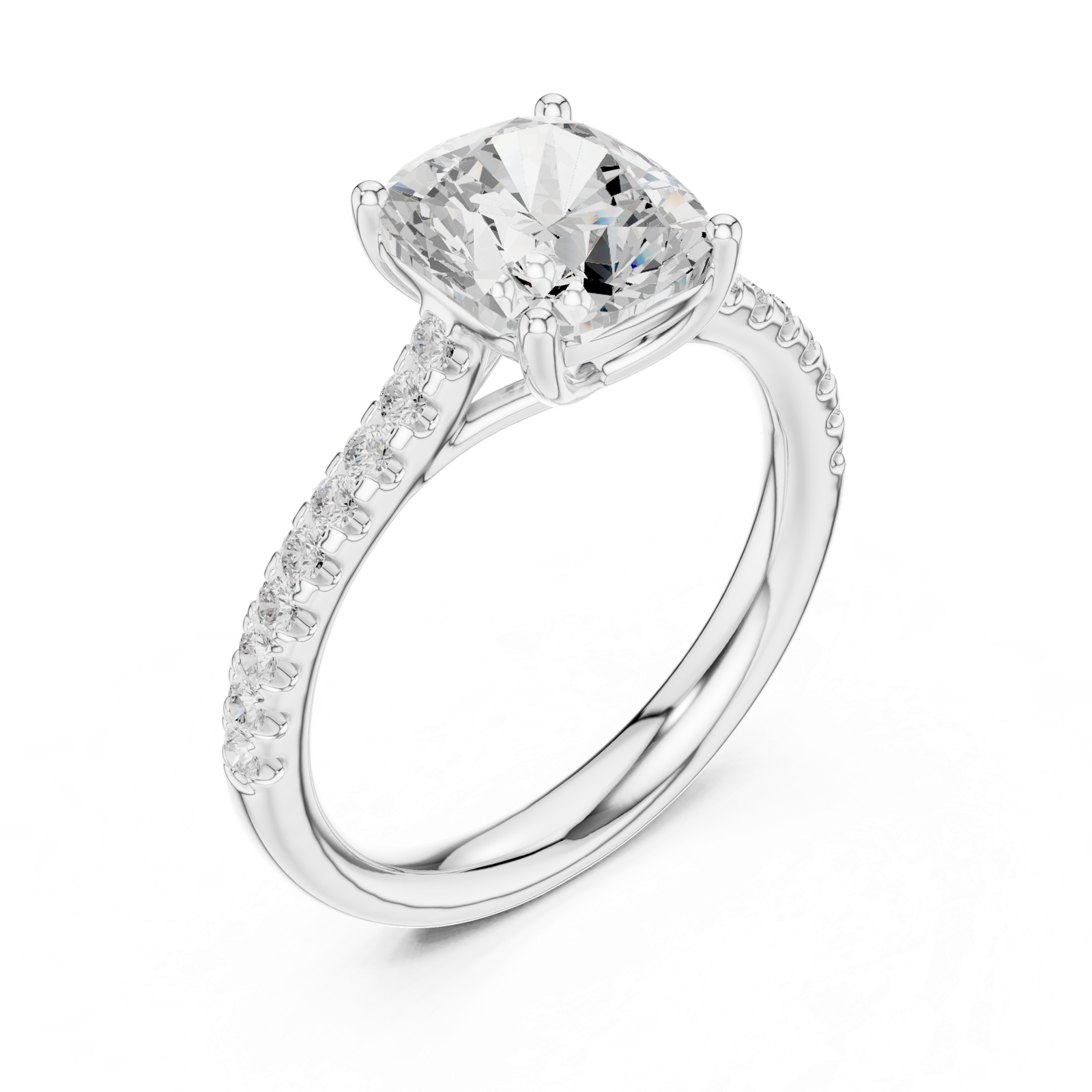 Gold Ring DDLR-728, White Gold, view 2