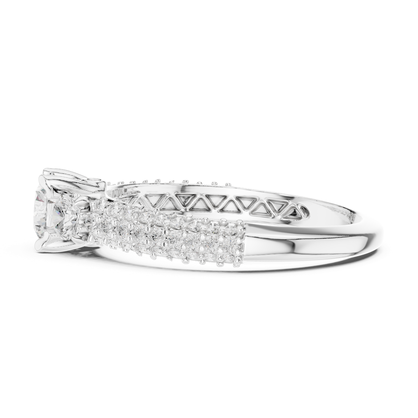 Gold Ring LR-0329, White Gold, view 3