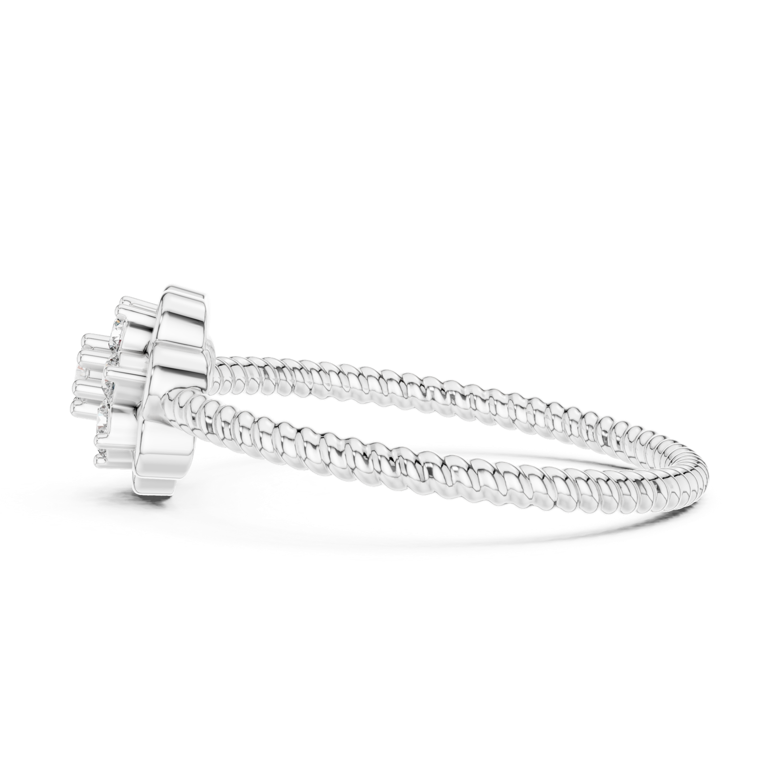 Gold Ring LR-01 (97), White Gold, view 3