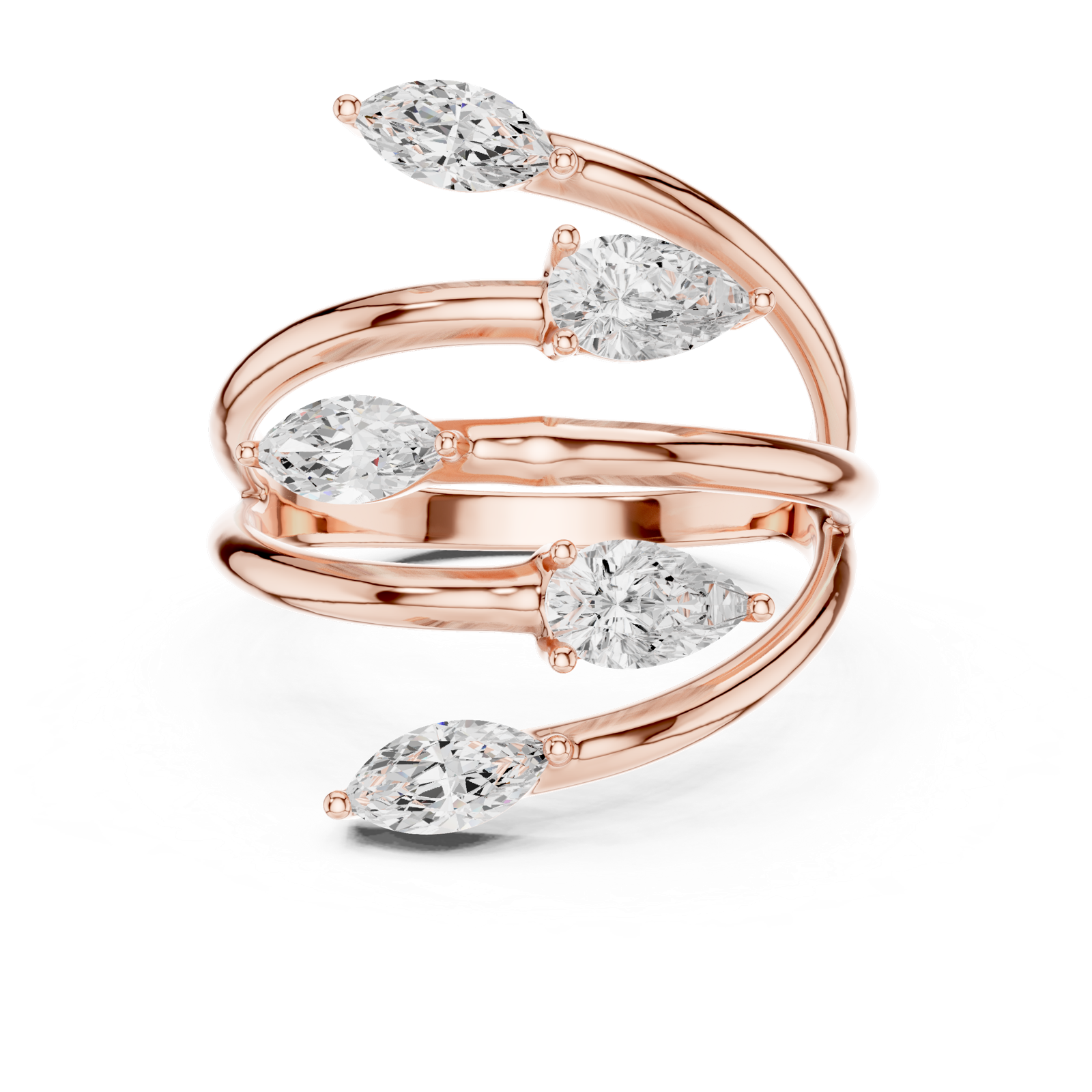 Gold Ring SBWR(28), Rose Gold, view 4