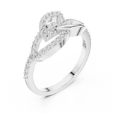 Gold Ring LR-01 (64), White Gold, view 2