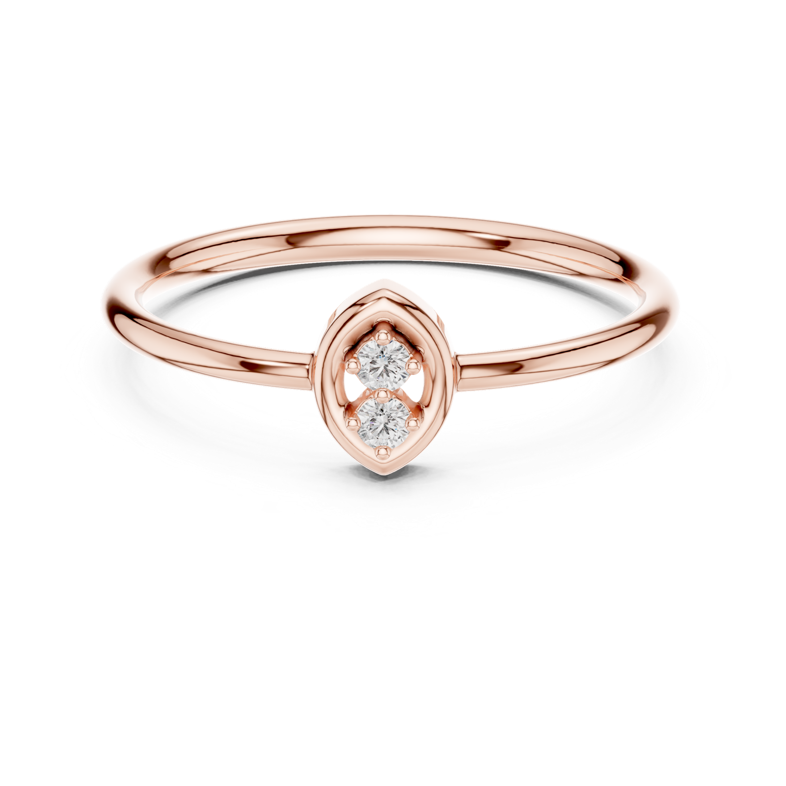 Gold Ring LR-01 (96), Rose Gold, view 4