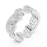 Gold Ring r45, White Gold, view 2