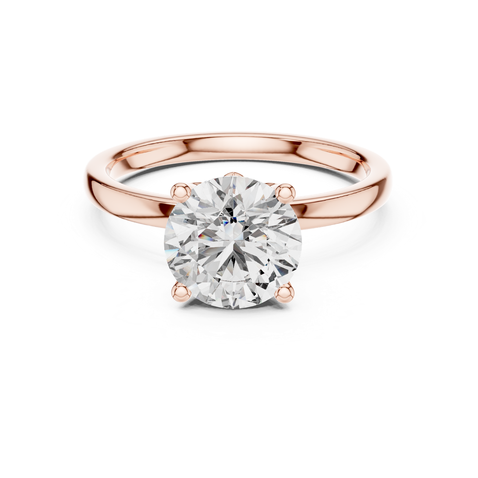 Gold Ring DDLR-170, Rose Gold, view 4