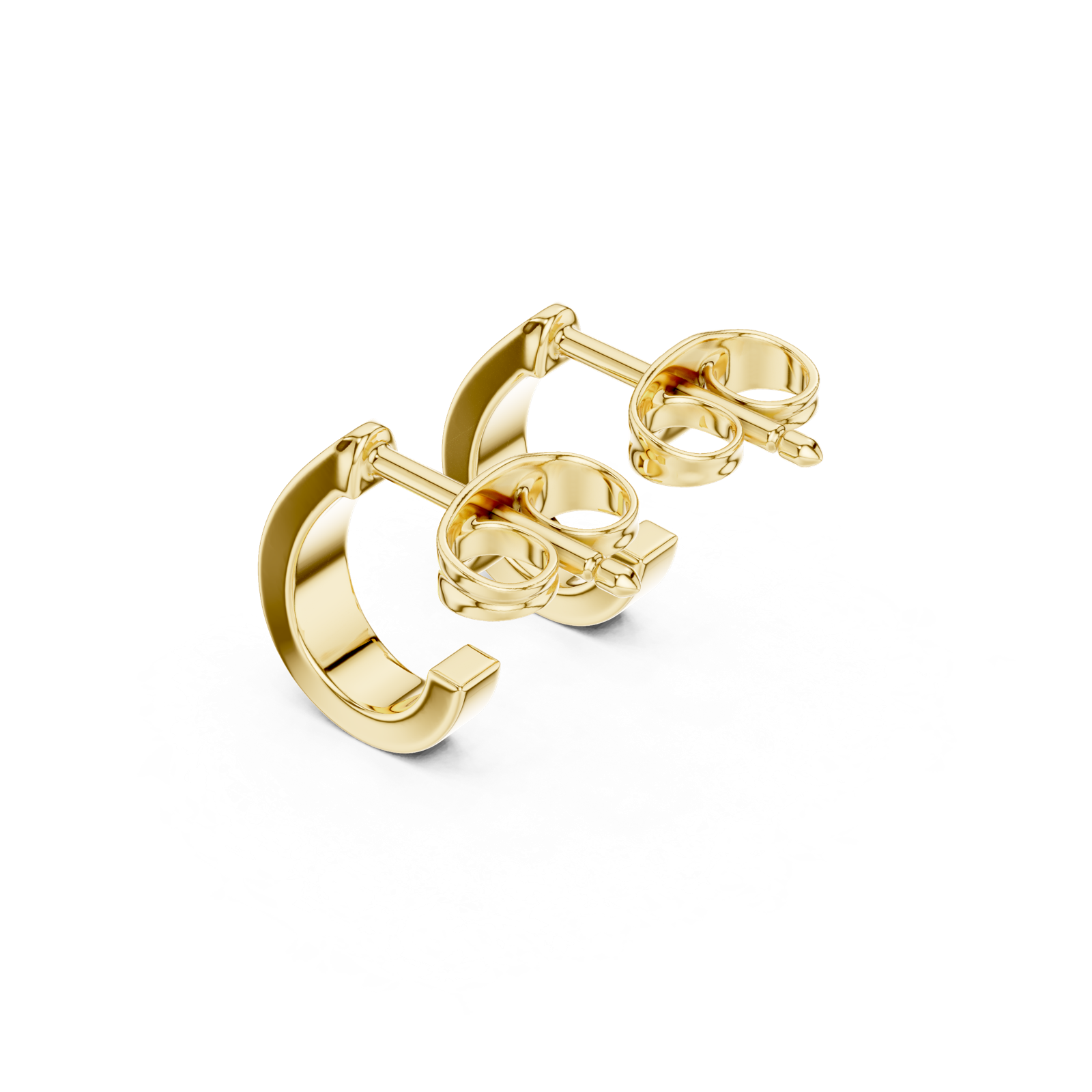 Gold Earrings SBER(15), Yellow Gold, view 2