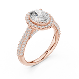 Gold Ring DDLR-364, Rose Gold, view 2