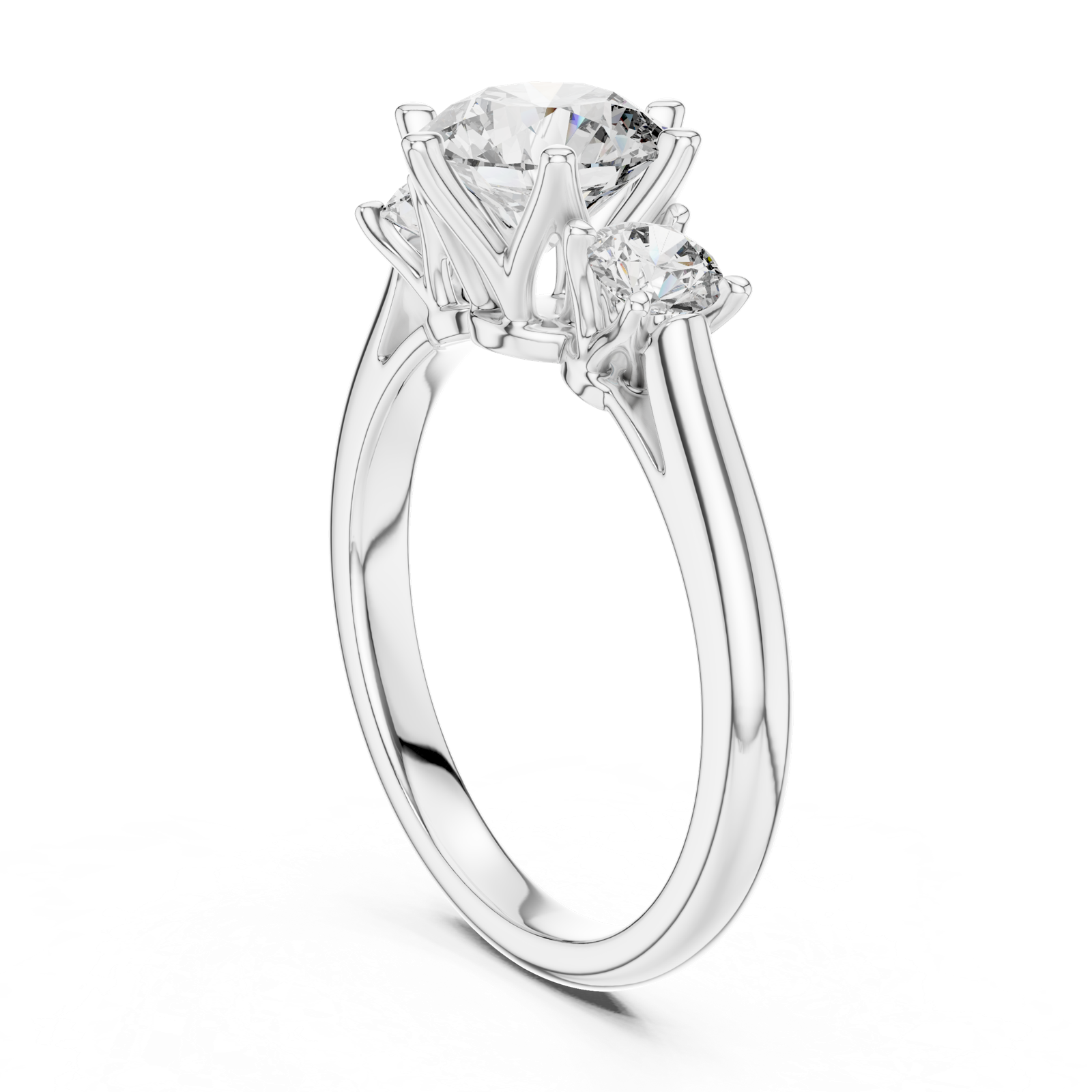 Gold Ring DDLR-041, White Gold, view 1
