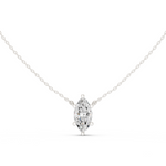 Gold Jewelry DDPO-001, Marquise center stone, White Gold
