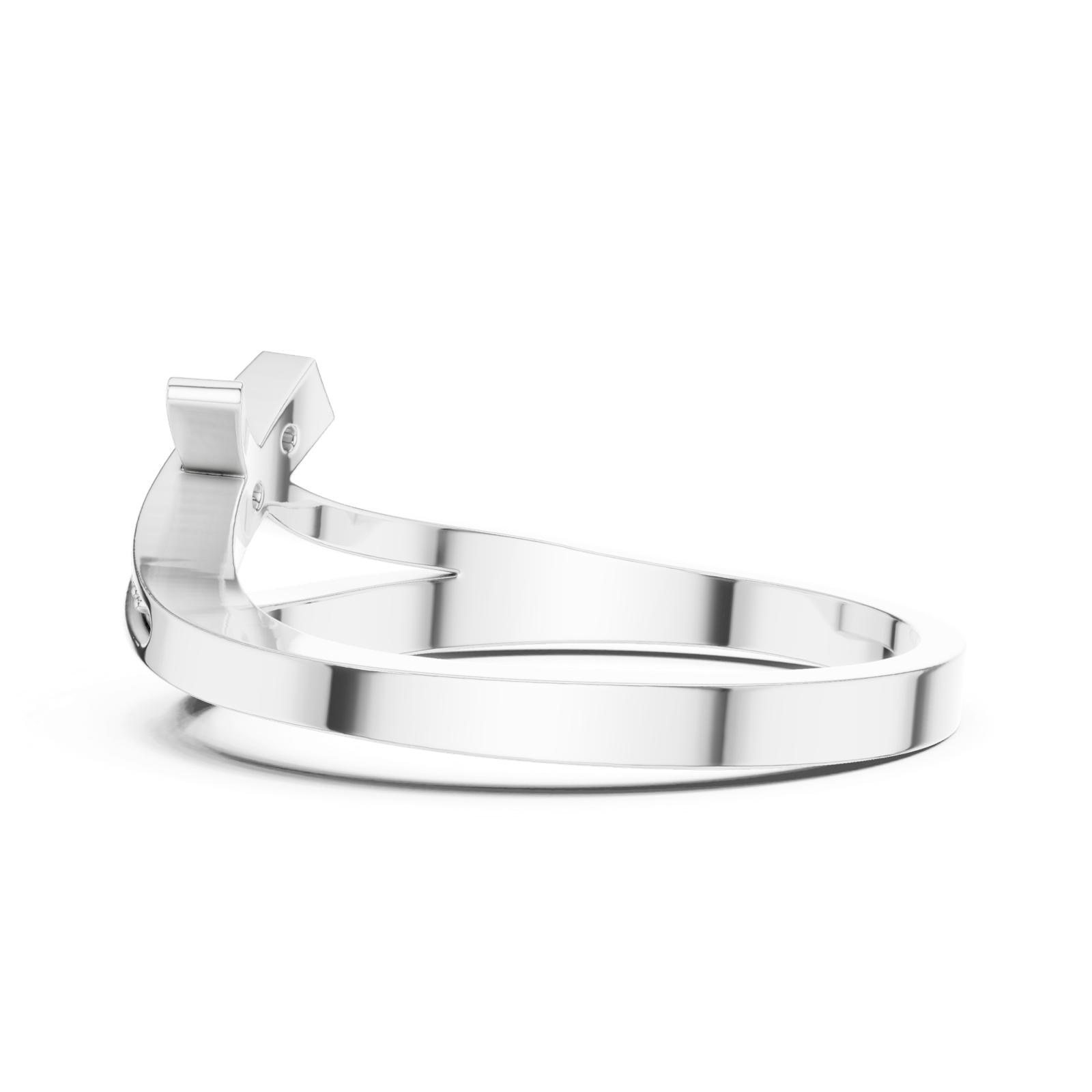 Gold Ring DDLR-737, White Gold, view 3