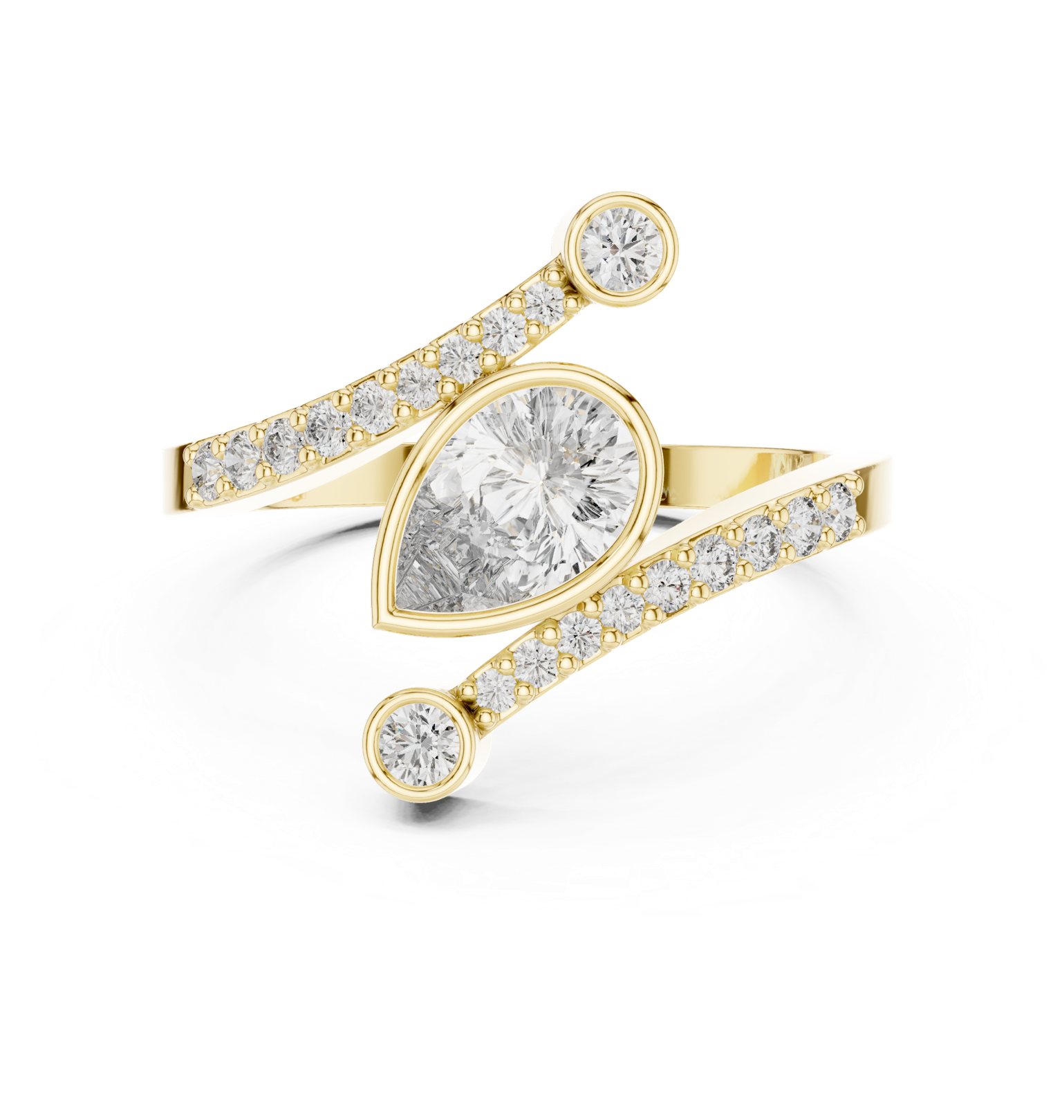Gold Ring ALR-276, Yellow Gold, view 4