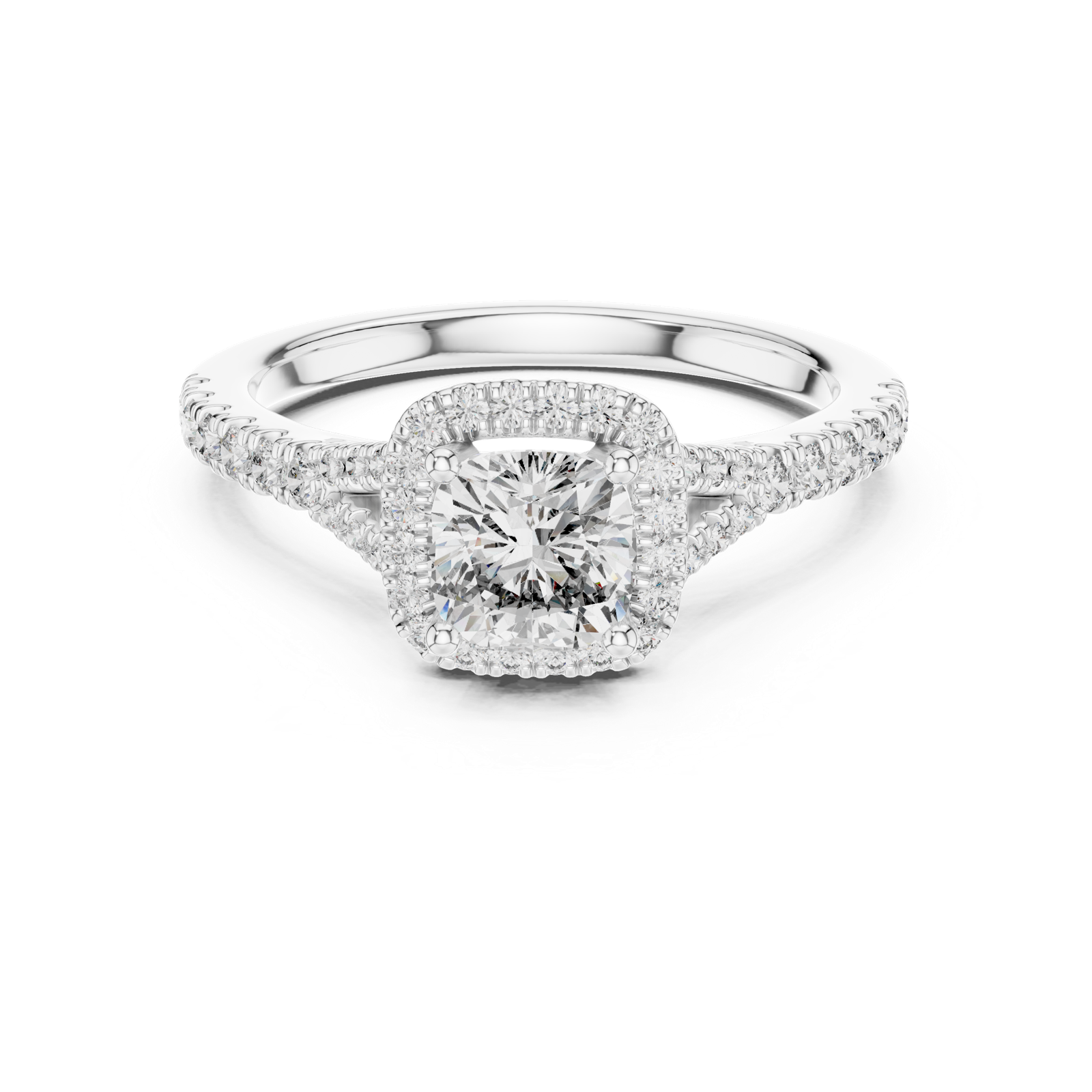 Gold Ring DDLR-043, White Gold, view 4