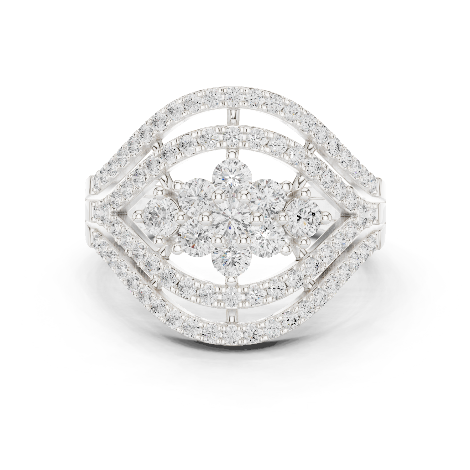 Gold Ring DDLR-763, White Gold