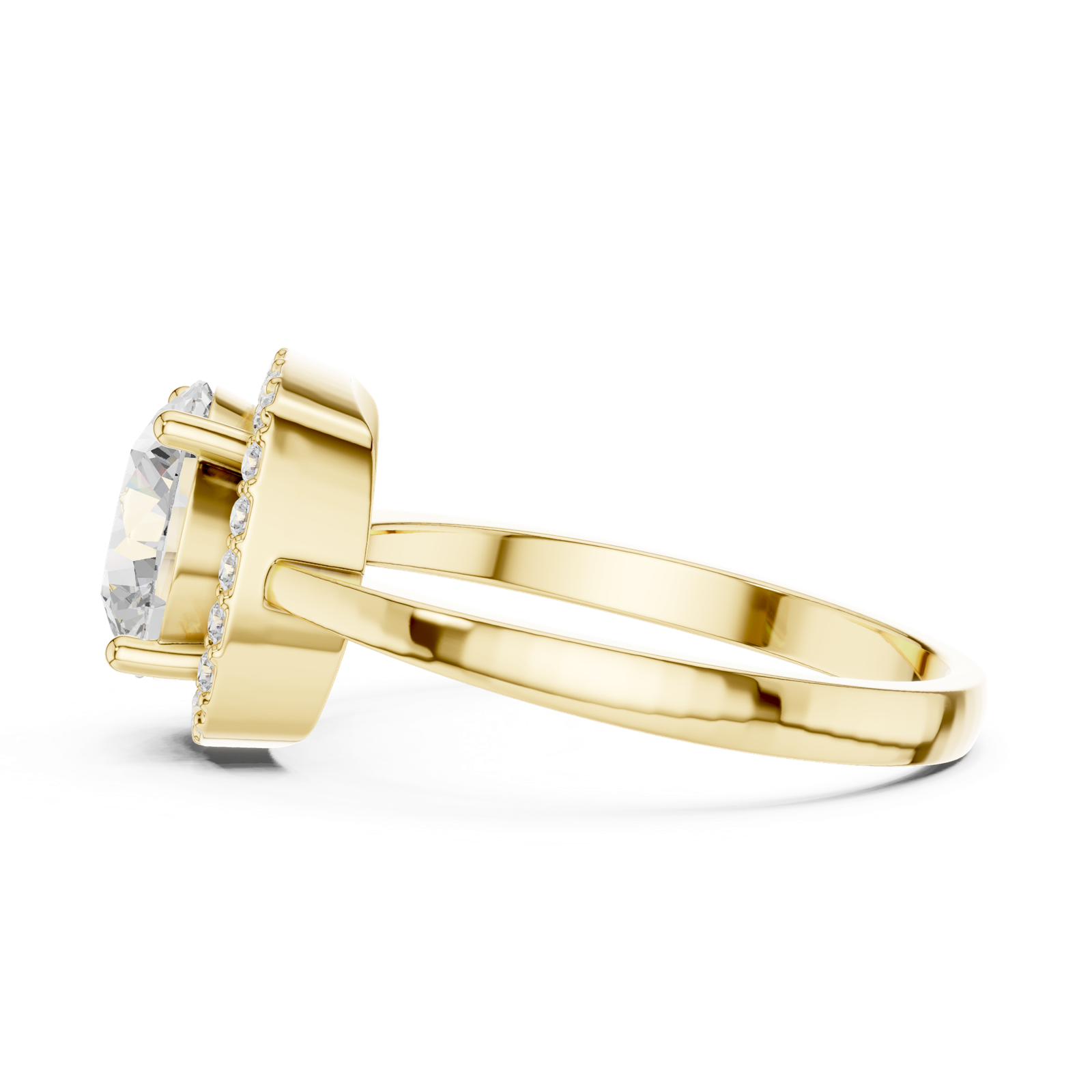Gold Ring DDLR-809, Yellow Gold, view 3