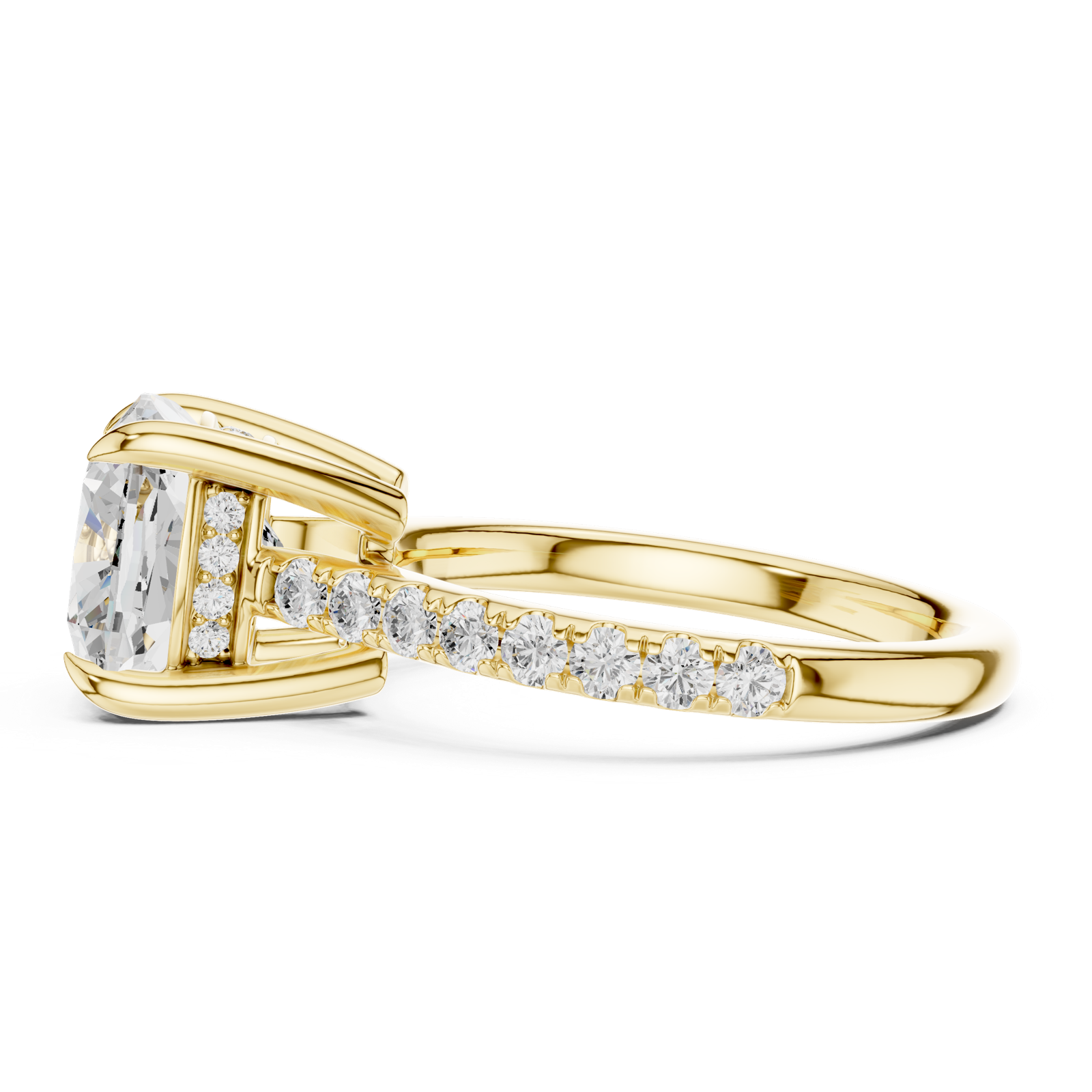 Gold Ring DDLR-1023, Yellow Gold, view 3