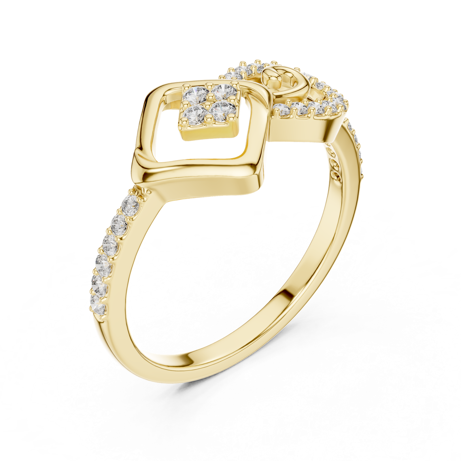 Gold Ring LR-01 (61), Yellow Gold, view 2